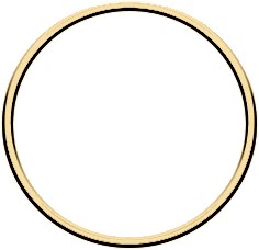 Metal ring 10cm Gold
